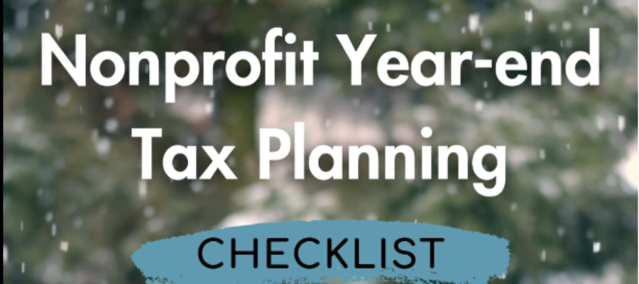Nonprofit Year-end Tax Planning Checklist